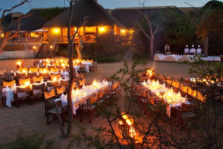 Evening outdoor dining